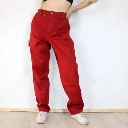 Vintage baggy pants red deadstock SOVIET W34