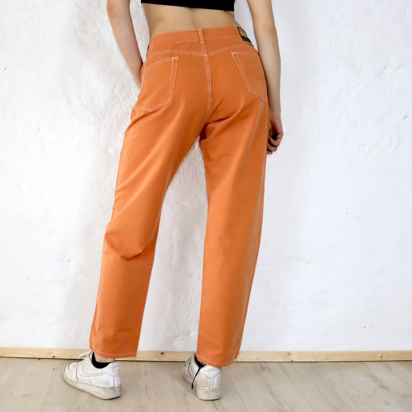 Vintage pants baggy orange deadstock SOVIET W34