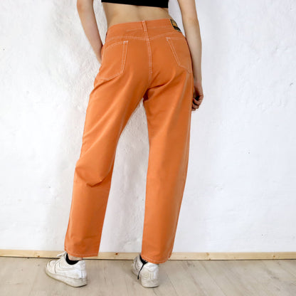 Vintage pants baggy orange deadstock SOVIET W34