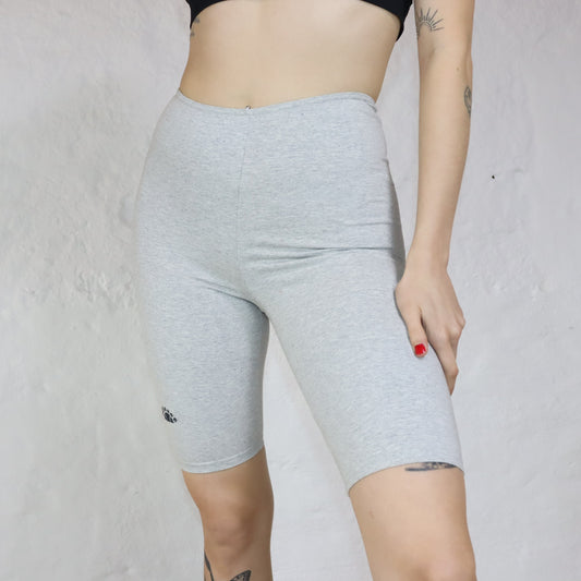 Vintage Bikerleggings kurze Leggings highwaist grau Deadstock ELLESSE 38