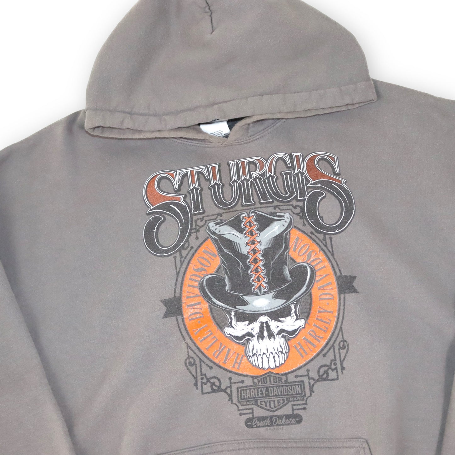 Harley Davidson Hoodie Print grau beige XL