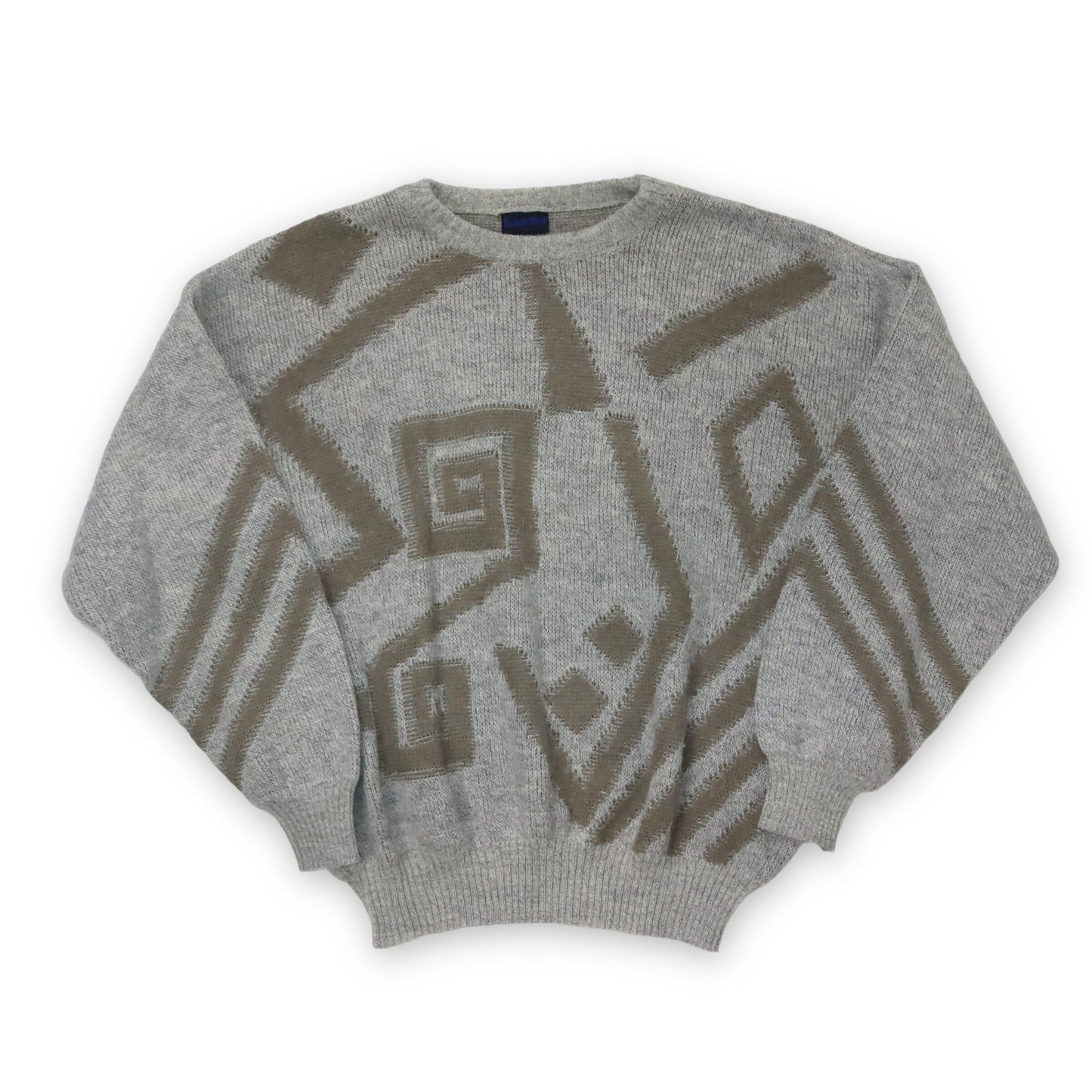 Vintage Laoddo Wollpullover beige Muster M