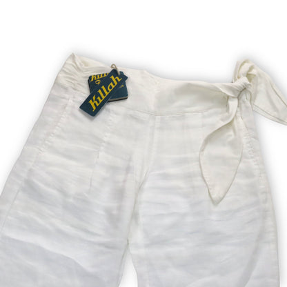 Vintage Y2K KILLAH linen pants wide leg white Dadstock W27