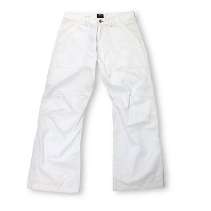 Vintage Y2K Energy Baggy Wide Pants White Deadstock W34