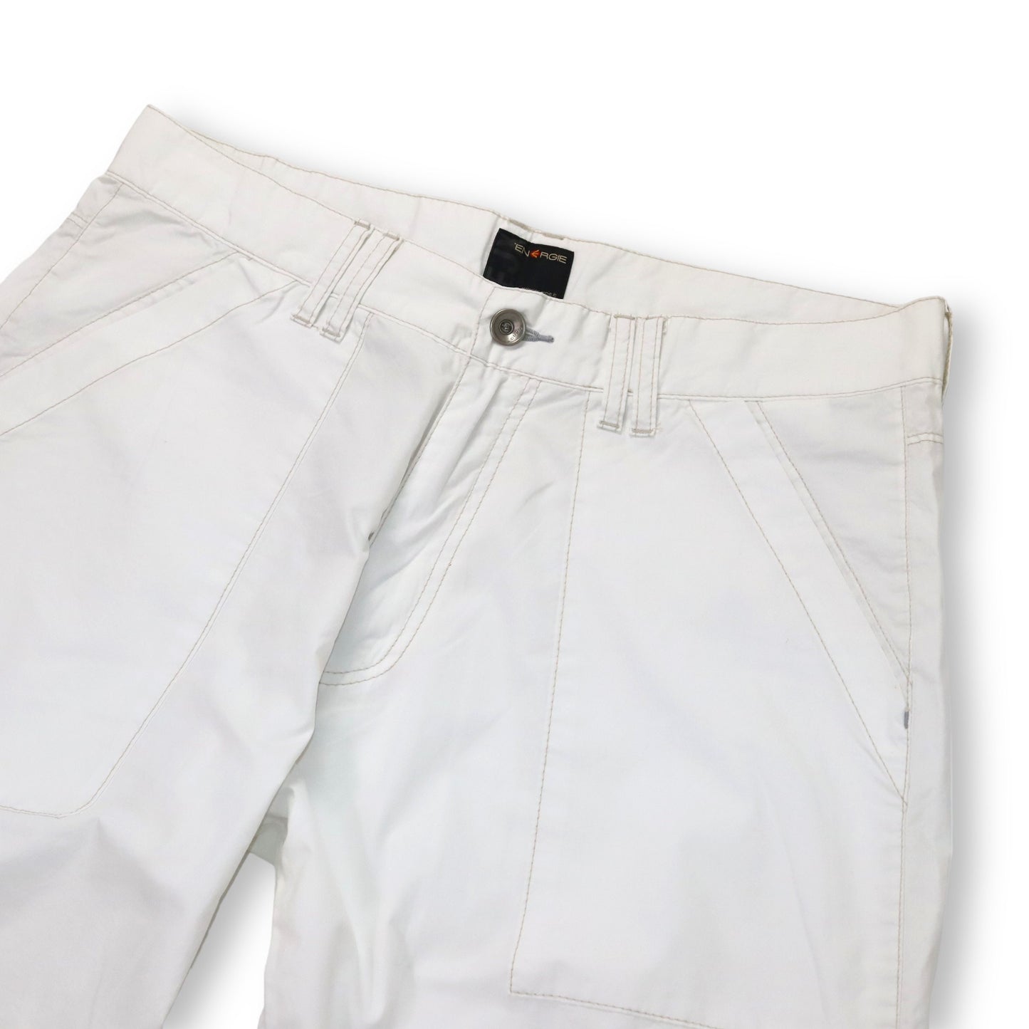 Vintage Y2K Energy Baggy Wide Pants White Deadstock W34