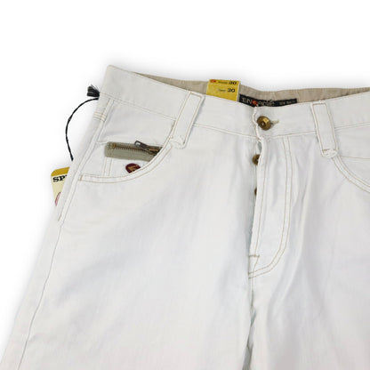 Vintage Y2K Energy Shorts Jeans White Deadstock W29
