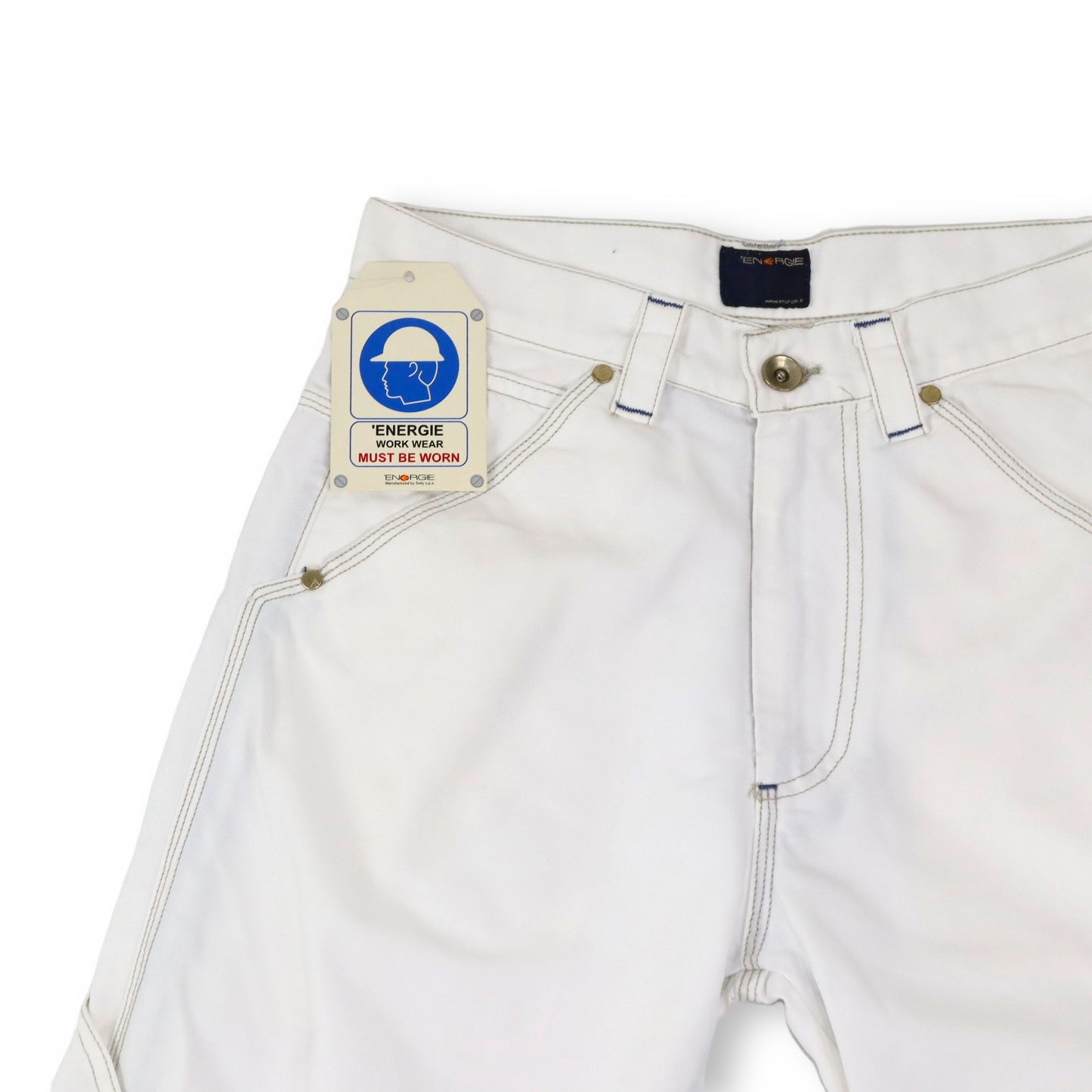 Vintage Y2K Energy Shorts Jeans White Deadstock W30