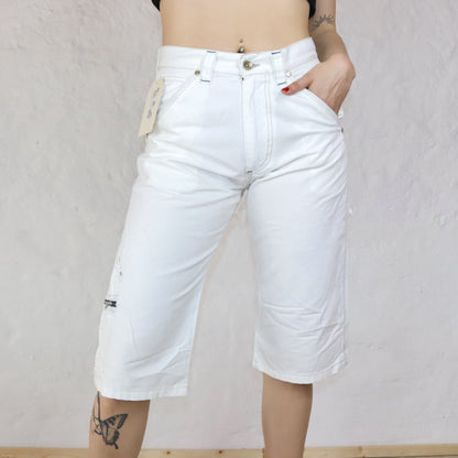 Vintage Y2K Energy Shorts Jeans White Deadstock W30