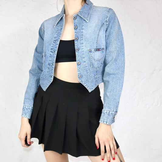 Vintage RECORD denim jacket light blue S