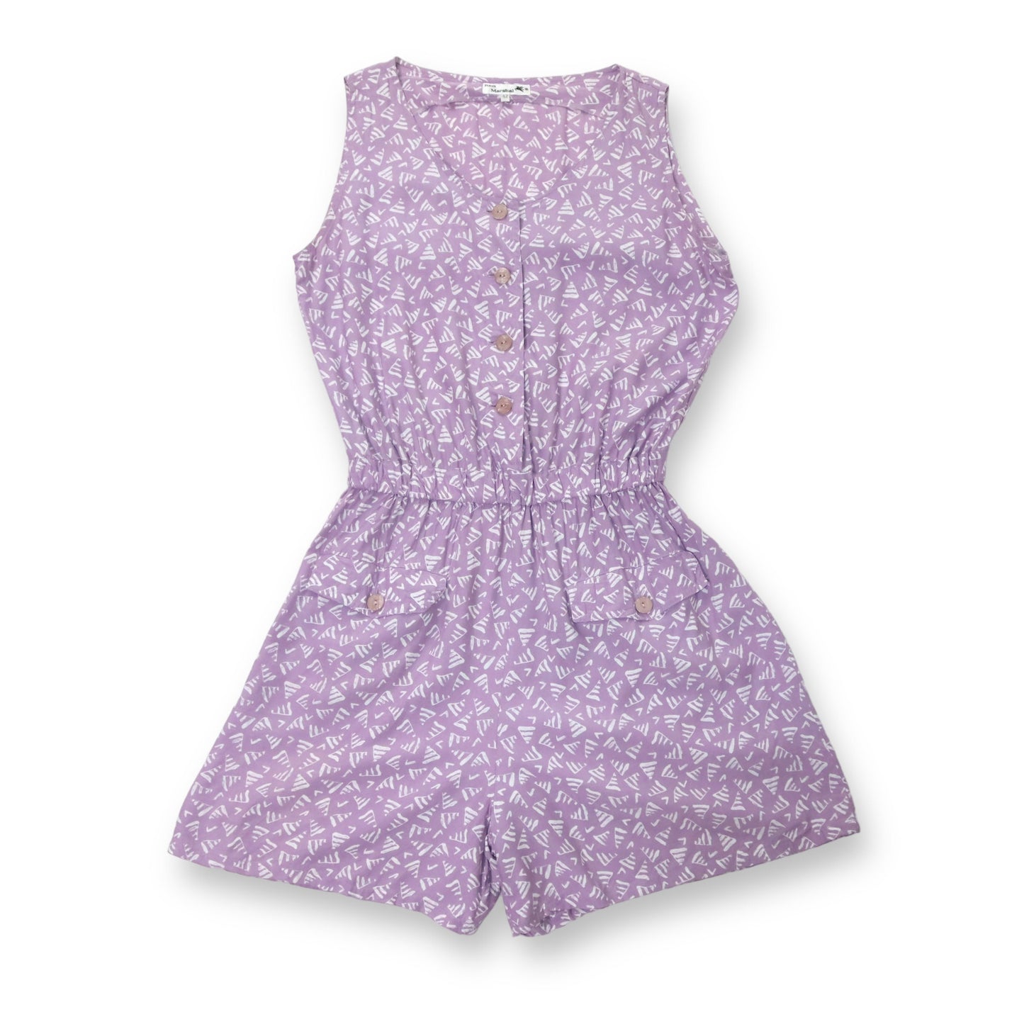 Vintage Ken Marshal one-piece jumpsuit lilac crazy pattern 42