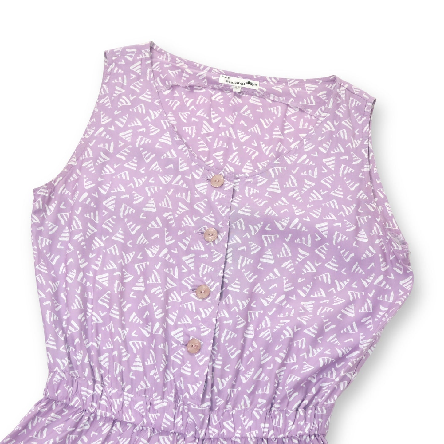 Vintage Ken Marshal one-piece jumpsuit lilac crazy pattern 42