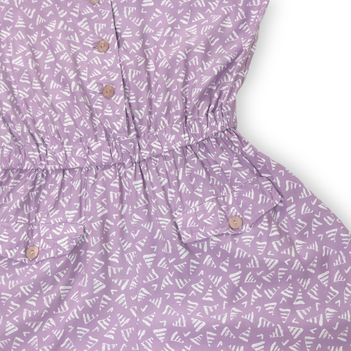 Vintage Ken Marshal one-piece jumpsuit lilac crazy pattern 42