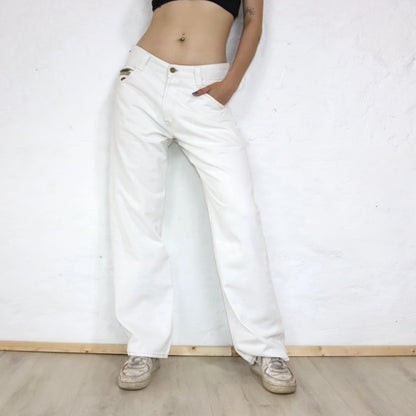 Vintage Y2K ENERGIE Baggy Jeans white Deadstock W34