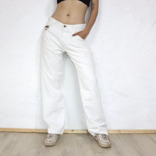 Vintage Y2K ENERGIE Baggy Jeans white Deadstock W34