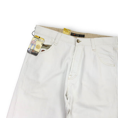 Vintage Y2K ENERGIE Baggy Jeans white Deadstock W34