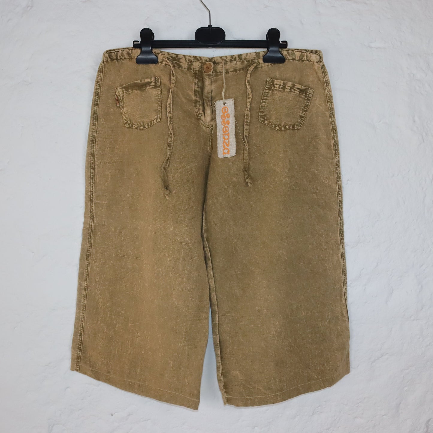 Vintage Essenza Culotte Linen Pants Short Deadstock 38