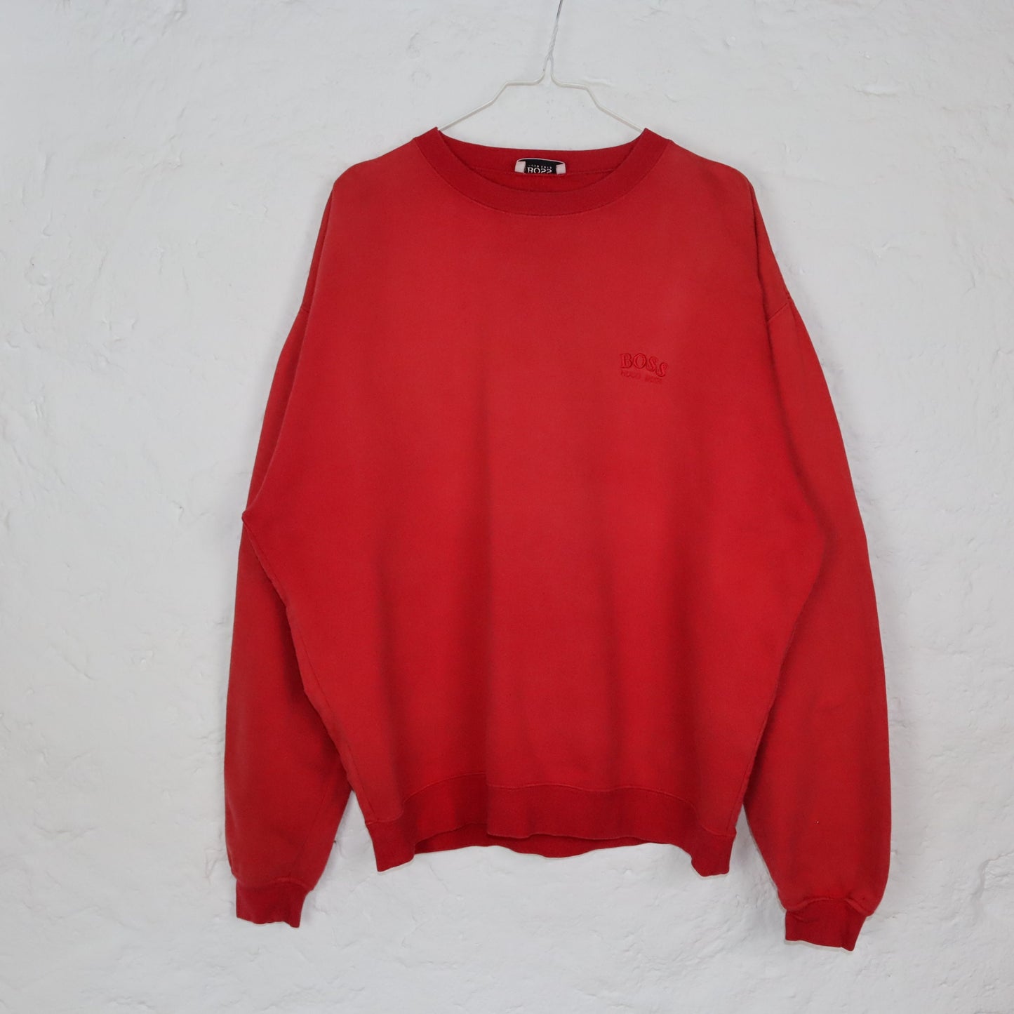 Vintage HUGO BOSS Sweatshirt Pullover rot M