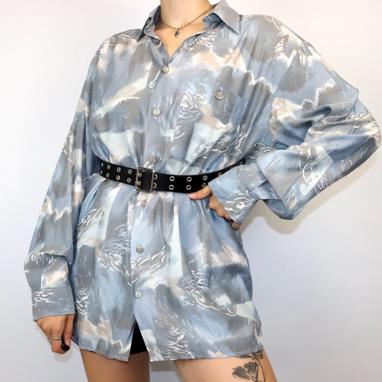 Vintage JUPITER shirt long sleeve crazy pattern M