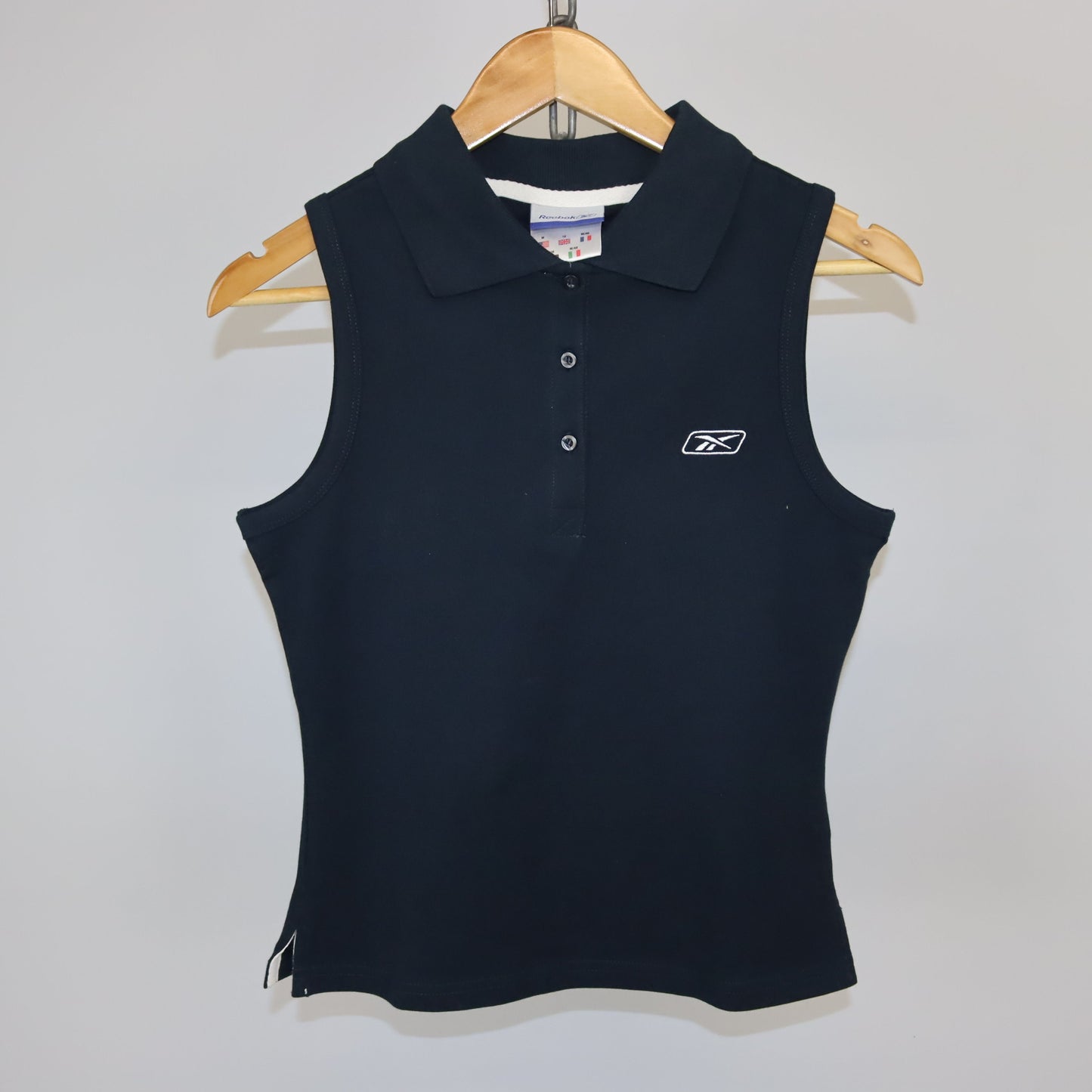 Vintage Y2K REEBOK polo top dark blue deadstock 38