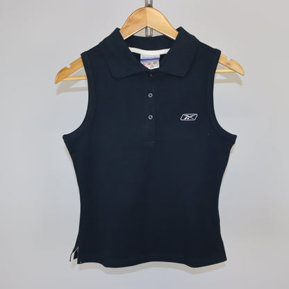 Vintage Y2K REEBOK polo top dark blue deadstock 38