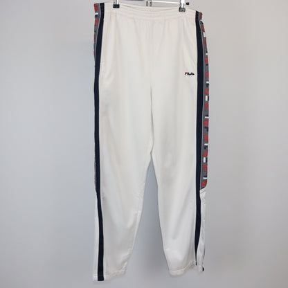 Vintage FILA jogging pants tracksuit pants white with button placket 48 M