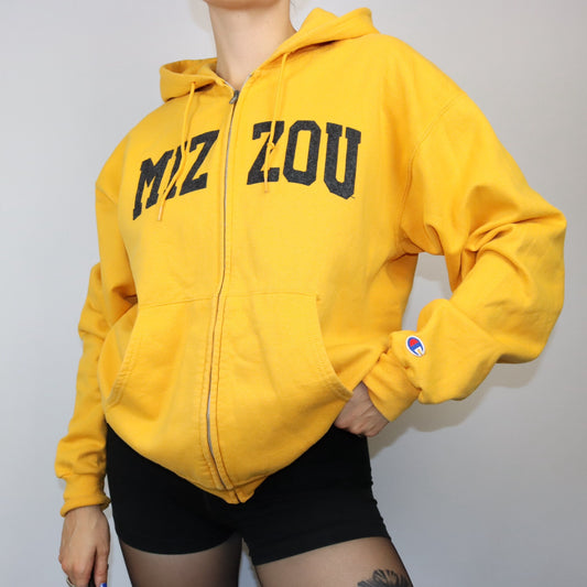 Vintage jacket sweat jacket Mizou yellow CHAMPION M