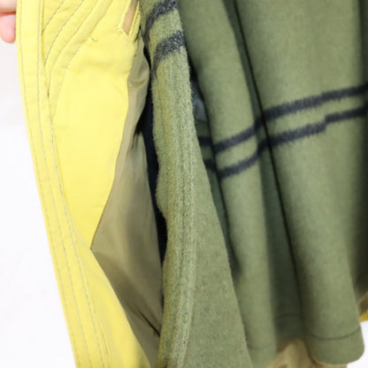 Vintage 80er 90er SOVIET Winterjacke gefüttert gelb Wolle Deadstock