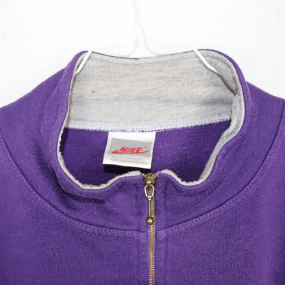 Vintage 80s 90s Rare NIKE Sweatsuit Tracksuit Sweatshirt Pullover Jogging Pants Purple Print XL