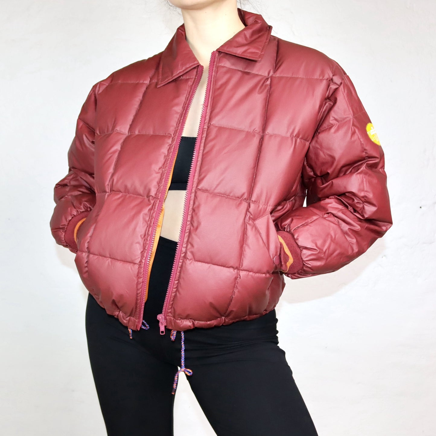 Vintage LEE puffer jacket down red Deadstock S