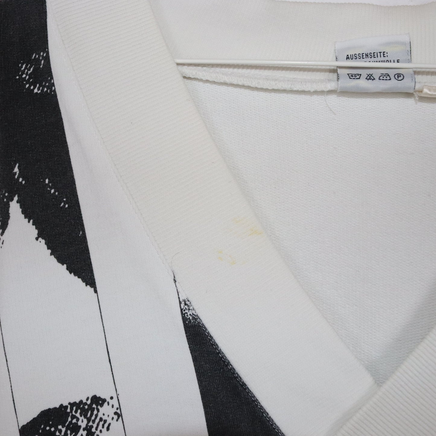 Vintage 80er 90er PRO KENNEX Pullunder crazy pattern weiß gestreift L 52