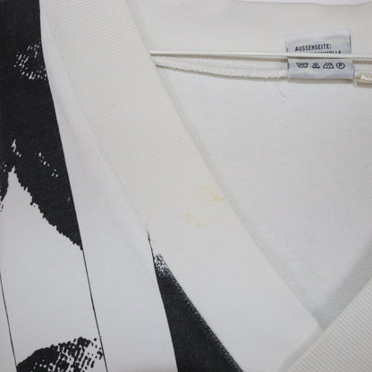 Vintage 80er 90er PRO KENNEX Pullunder crazy pattern weiß gestreift L 52