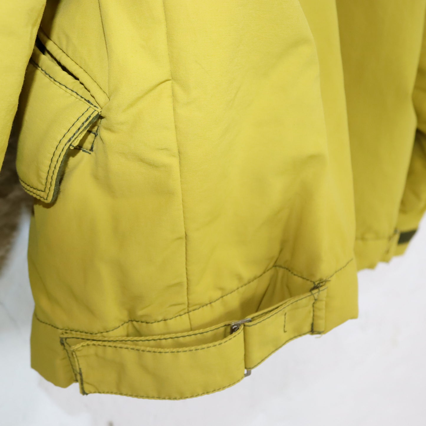 Vintage 80er 90er SOVIET Winterjacke gefüttert gelb Wolle Deadstock