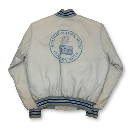Vintage Rennoc college jacket baseball jacket beige blue L