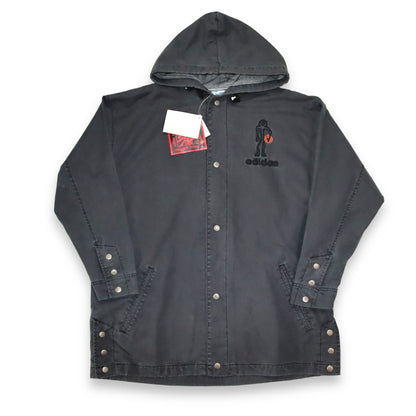 Vintage ADIDAS Rare Streetball Jacket Denim Gray Deadstock 176 M