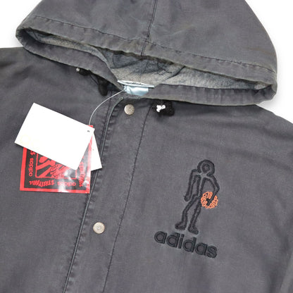 Vintage ADIDAS Rare Streetball Jacket Denim Gray Deadstock 176 M