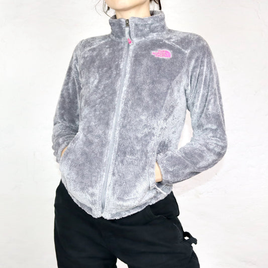 Vintage 00er Y2K TNF The North Face Teddyfleece Fleecejacke Mädchen M