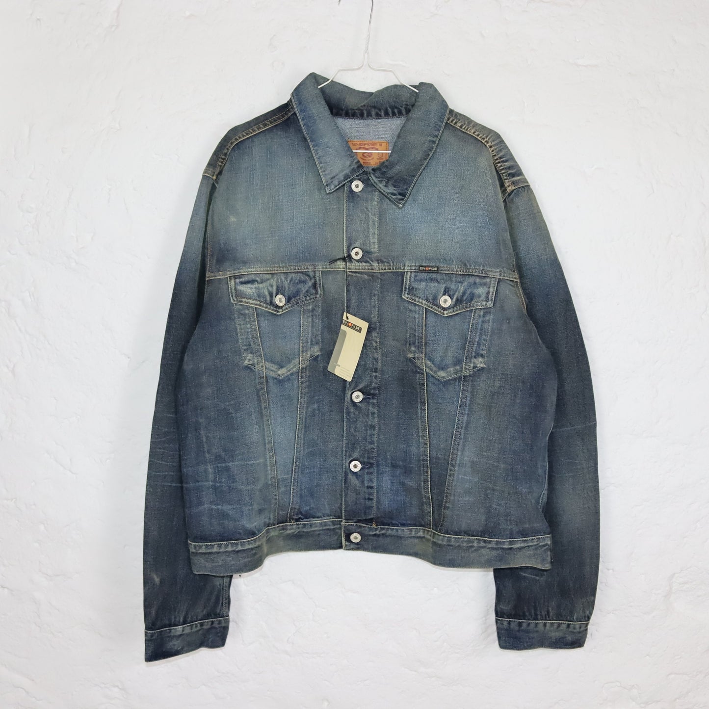 Vintage 00er Y2K ENERGIE Jeansjacke washed out blau UNGETRAGEN mit Etikett XXL