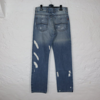 Vintage 00s Y2K CIPO&amp;BAXX baggy pants jeans light blue deadstock W31 L34