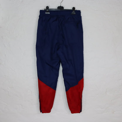Vintage 90s 00s NIKE tracksuit bottoms dark blue red M