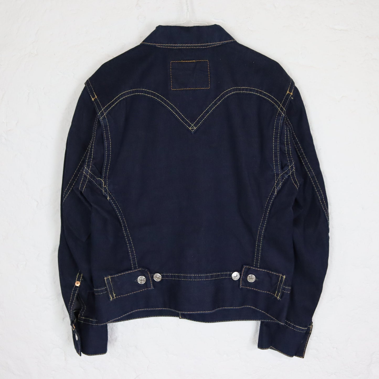 Vintage 00er Y2K LEVIS Jeansjacke dunkelblau UNGETRAGEN mit Etikett L