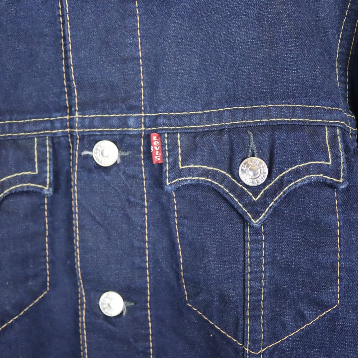 Vintage 00er Y2K LEVIS Jeansjacke dunkelblau UNGETRAGEN mit Etikett L