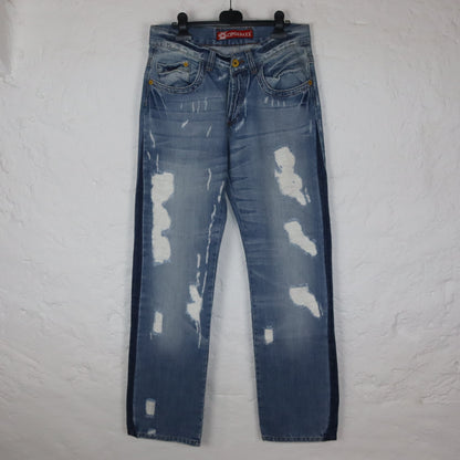 Vintage 00s Y2K CIPO&amp;BAXX baggy pants jeans light blue deadstock W31 L34