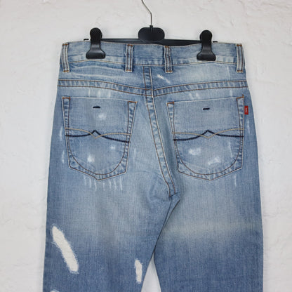 Vintage 00s Y2K CIPO&amp;BAXX baggy pants jeans light blue deadstock W31 L34