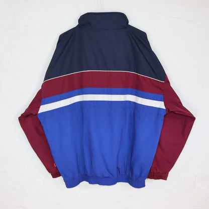 Vintage 80s 90s DONNAY tracksuit jacket red blue stand-up collar double-layered M