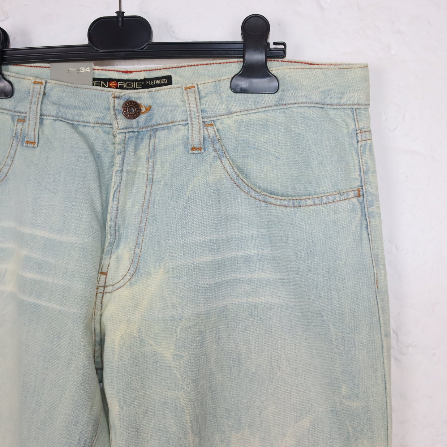 Vintage 90s 00s Y2K ENERGY jeans pants low waist baggy deadstock W34