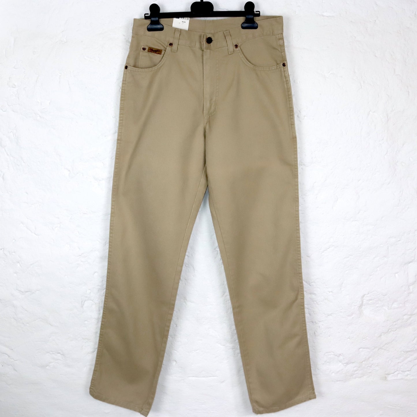 Vintage 80s 90s WRANGLER pants highwaist straight leg beige Deadstock W31 L32
