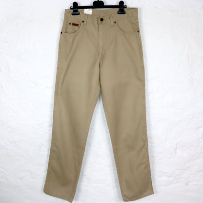 Vintage 80s 90s WRANGLER pants highwaist straight leg beige Deadstock W31 L32