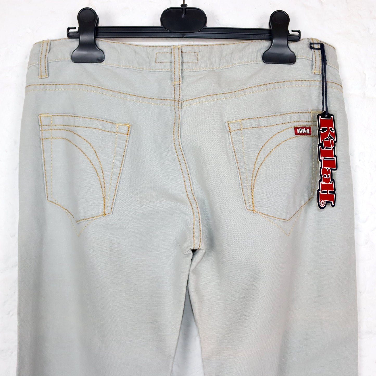 Vintage 90s 00s KILLAH jeans low waist hip pants light blue deadstock W30