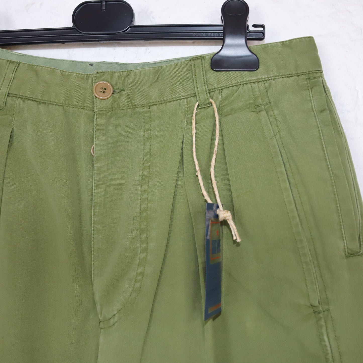 Vintage 80s 90s SOVIET pleated pants baggy wide leg khaki deadstock W34
