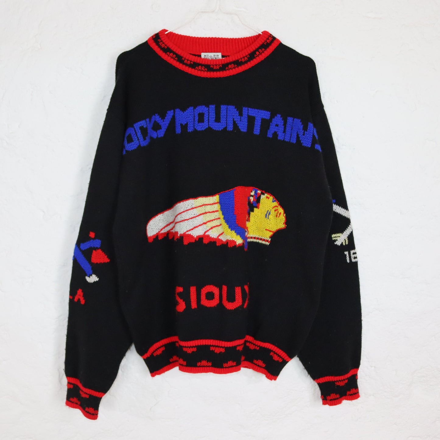 Vintage 80er 90er CENTRAL AVENUE Strickpullover Wollpullover Wolle Pullover Rocky Mountains S